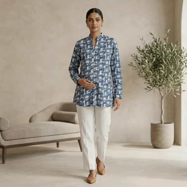 The_Serene_Safari_Printed_Maternity_Tunic