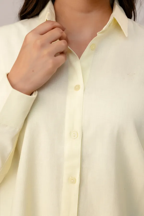 Light_Yellow_Linen_Blend_Solid_Full_Sleeve_Shirt_For_Women