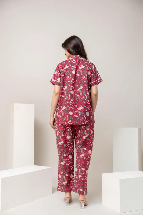Printed_Pure_Cotton_Collar_Neck_Shirt_With_Trousers