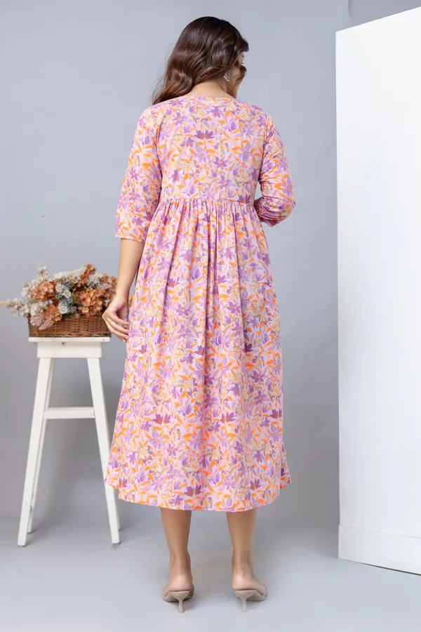 Purple_Pure_Jaipuri_Cotton_Printed__Maternity_Dress_For_Women