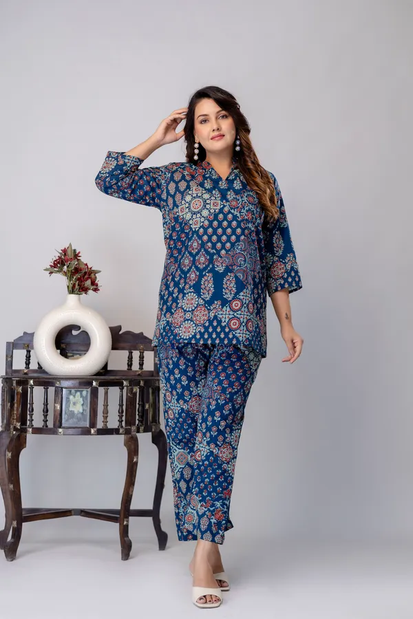 Printed_Pure_Cotton_Kurta_&_Trousers_For_Women