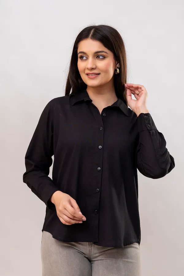 Black_Linen_Blend_Solid_Full_Sleeve_Regular_Fit_Shirt_For_Women