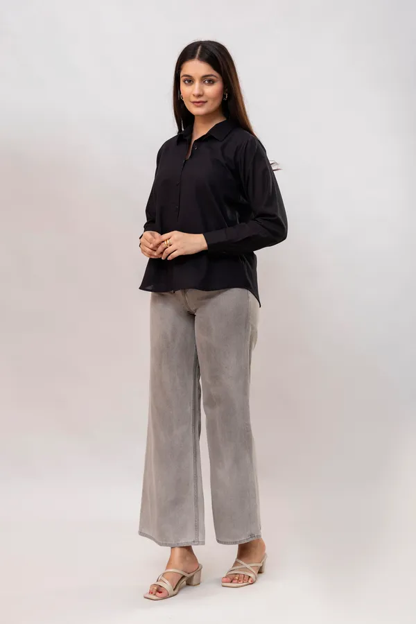 Black_Linen_Blend_Solid_Full_Sleeve_Regular_Fit_Shirt_For_Women