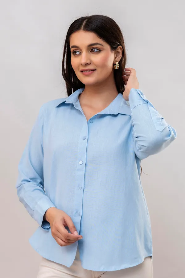 Regular_Fit_Blue_Linen_Blend_Solid_Full_Sleeve_Shirt_For_Women