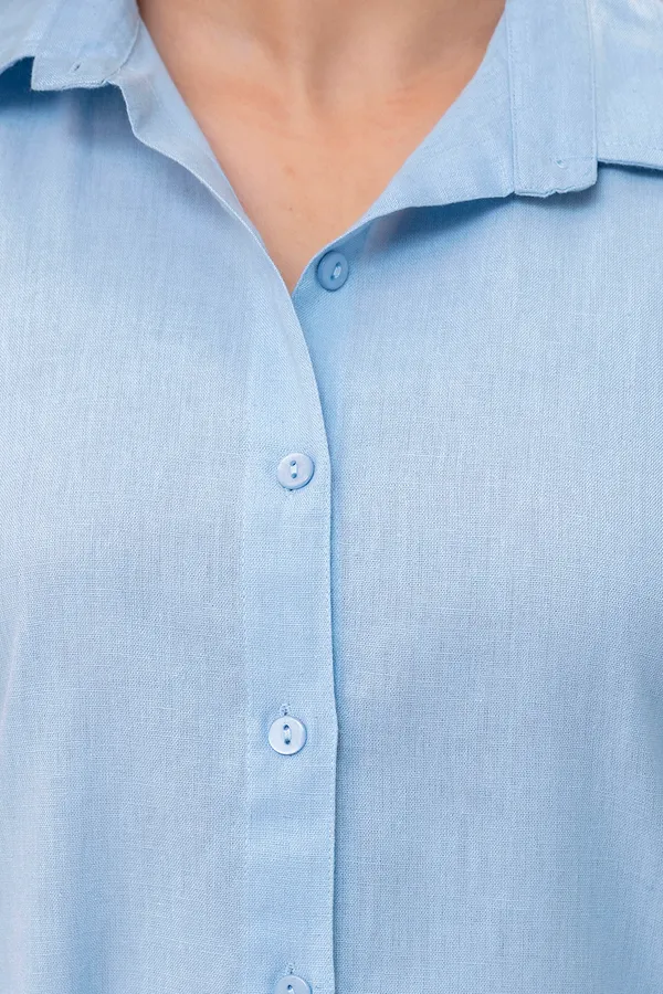 Regular_Fit_Blue_Linen_Blend_Solid_Full_Sleeve_Shirt_For_Women