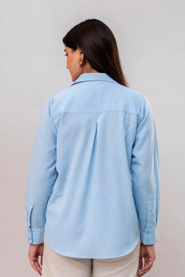Regular_Fit_Blue_Linen_Blend_Solid_Full_Sleeve_Shirt_For_Women