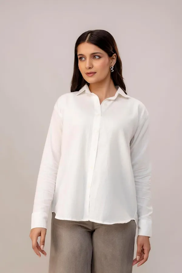 White_Linen_Blend_Solid_Full_Sleeve_Oversized_Fit_Shirt_For_Women