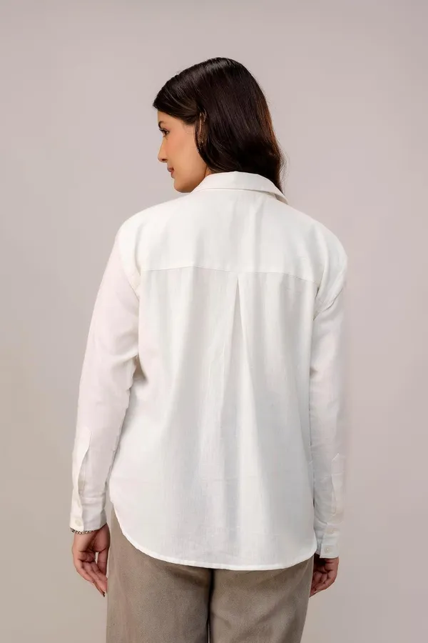 White_Linen_Blend_Solid_Full_Sleeve_Oversized_Fit_Shirt_For_Women