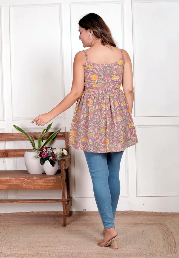 Pink_Floral_Printed_Sleeveless_Tunic_Top_With_Straps_For_Girls_&_Women