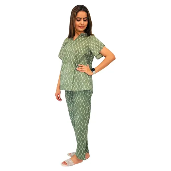 Light_Green_Cotton_Premium_Co-Ord_Night_Suit_Set_For_Women