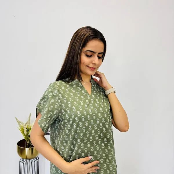 Light_Green_Cotton_Premium_Co-Ord_Night_Suit_Set_For_Women