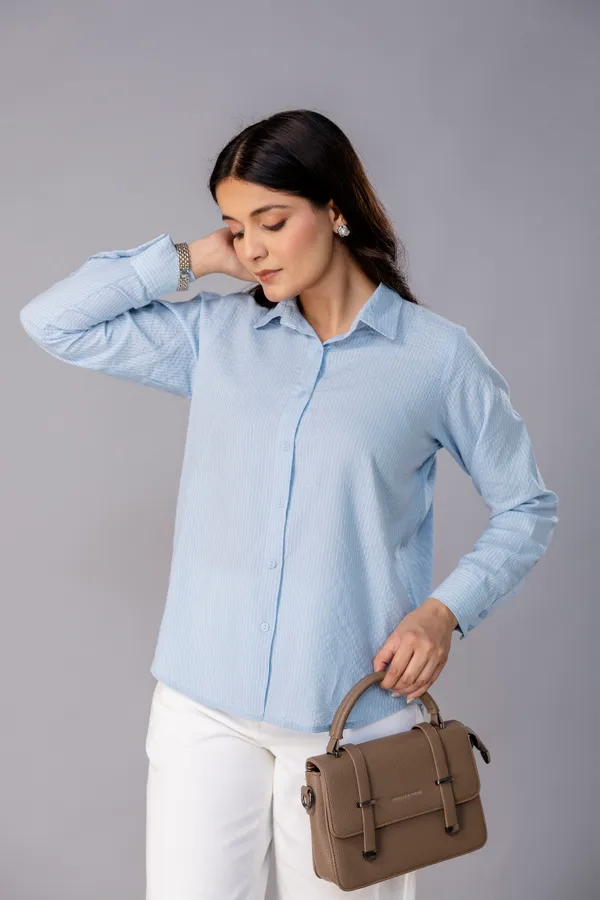 Light_Blue_Katha_Organic_Cotton_Solid_Full_Sleeve_Regular_Fit_Shirt_For_Women