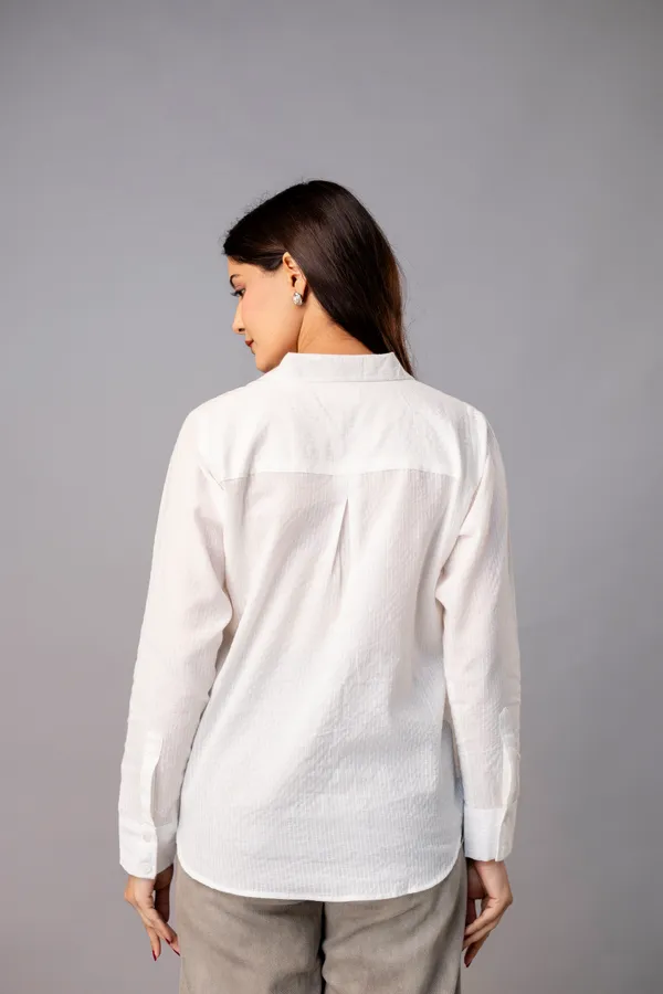 White_Classic_Katha_Cotton_Regular_Fit_Full_Sleeve_Collared_Neck_Shirt_For_Women