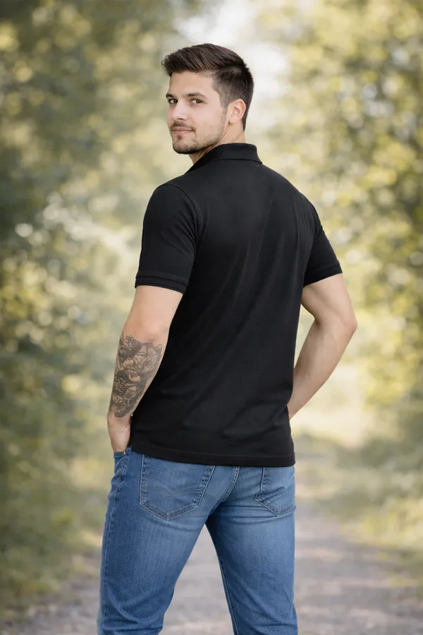 Men’s_Premium_Cotton_Matty_Polo_Black_T-Shirt_–_220_GSM_Classic_Fit