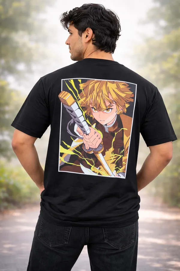 Anime_Thunder_Sword_Graphic_T-Shirt_–_Black