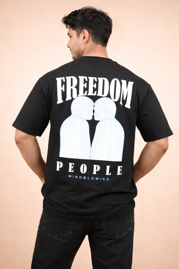 Bold_"FREEDOM_PEOPLE"_Graphic_Tee_-_Black
