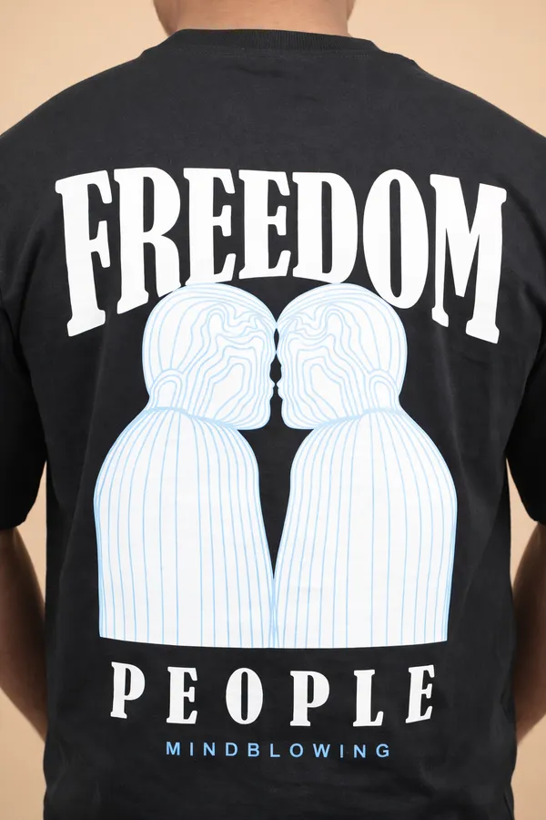 Bold_"FREEDOM_PEOPLE"_Graphic_Tee_-_Black