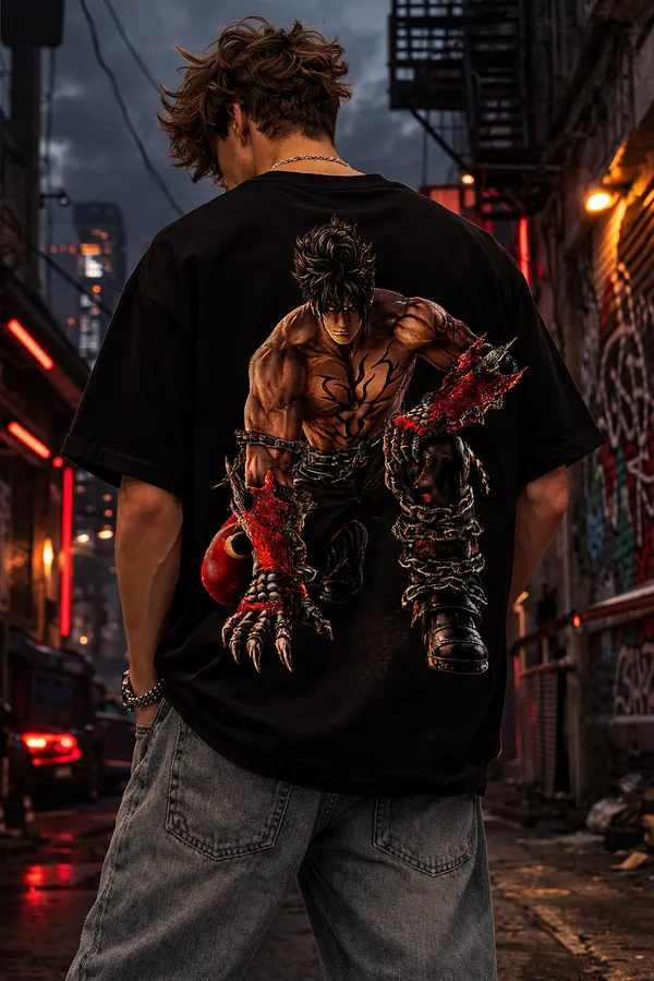Dark_Demon_Warrior_Graphic_Oversized_T-Shirt_–_Streetwear_Back_Print_Black_Tee