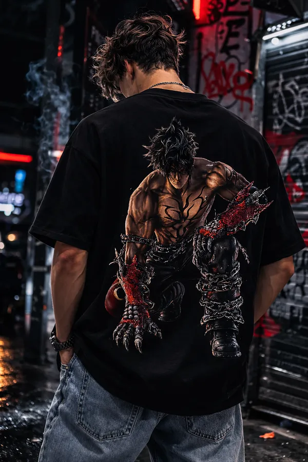 Dark_Demon_Warrior_Graphic_Oversized_T-Shirt_–_Streetwear_Back_Print_Black_Tee