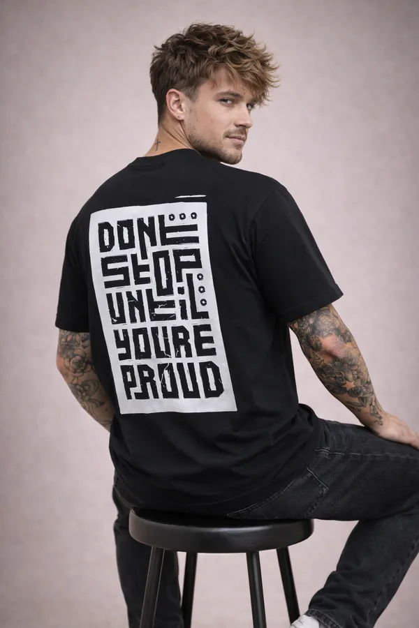 Don’t_Shop_Until_You’re_Proud_Typography_T-Shirt_–_Black