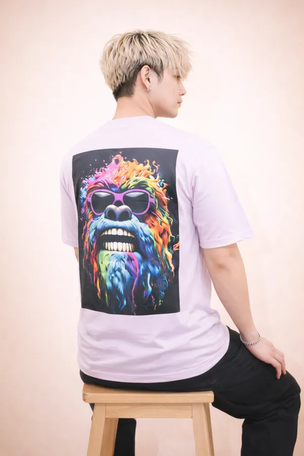 Lavender_Oversized_Gorilla_Back_Print_T-Shirt