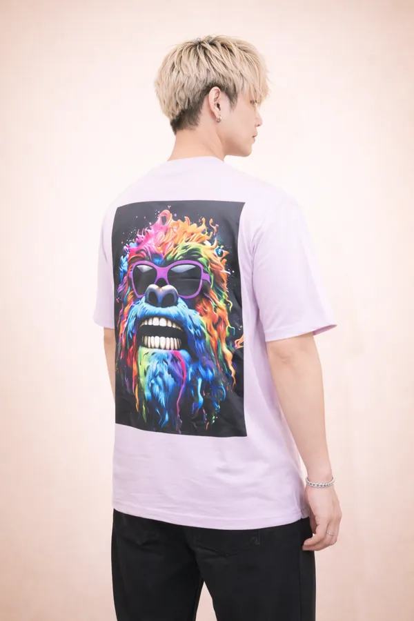 Lavender_Oversized_Gorilla_Back_Print_T-Shirt