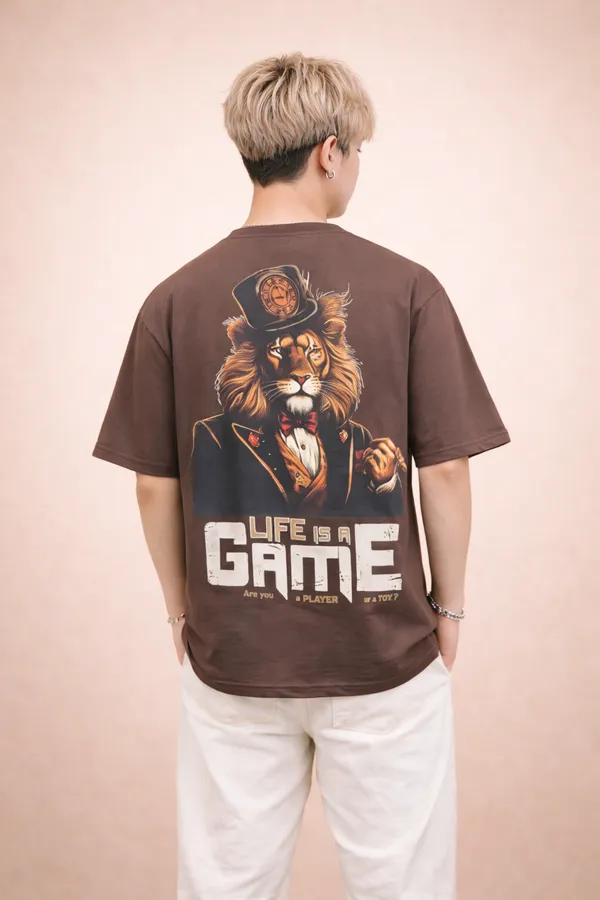 Life_Is_a_Game_Graphic_Oversized_T-Shirt_–_Chocolate_Brown