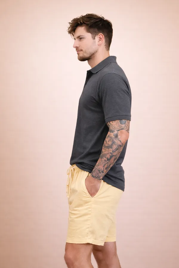 Men’s_Soft_Yellow_Cotton_Shorts_–_Relaxed_Fit_Summer_Essential