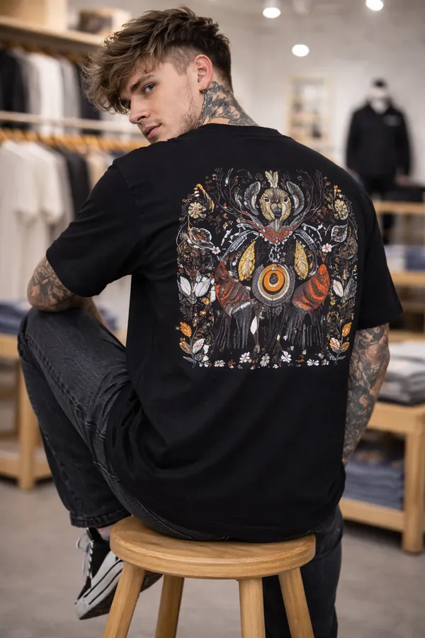 Mystic_Totem_Art_Graphic_T-Shirt_–_Black