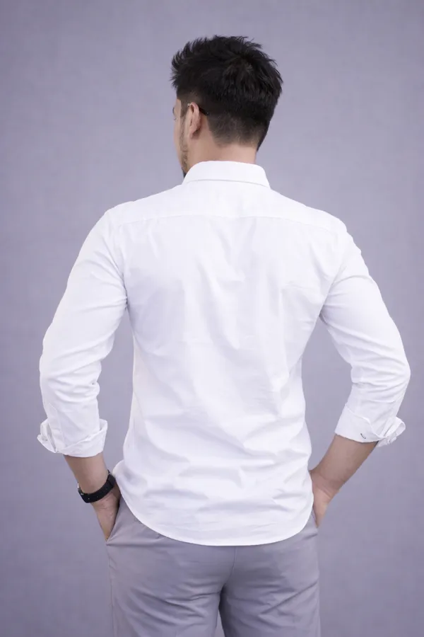 White_Double_Pocket_Shirt_For_Men