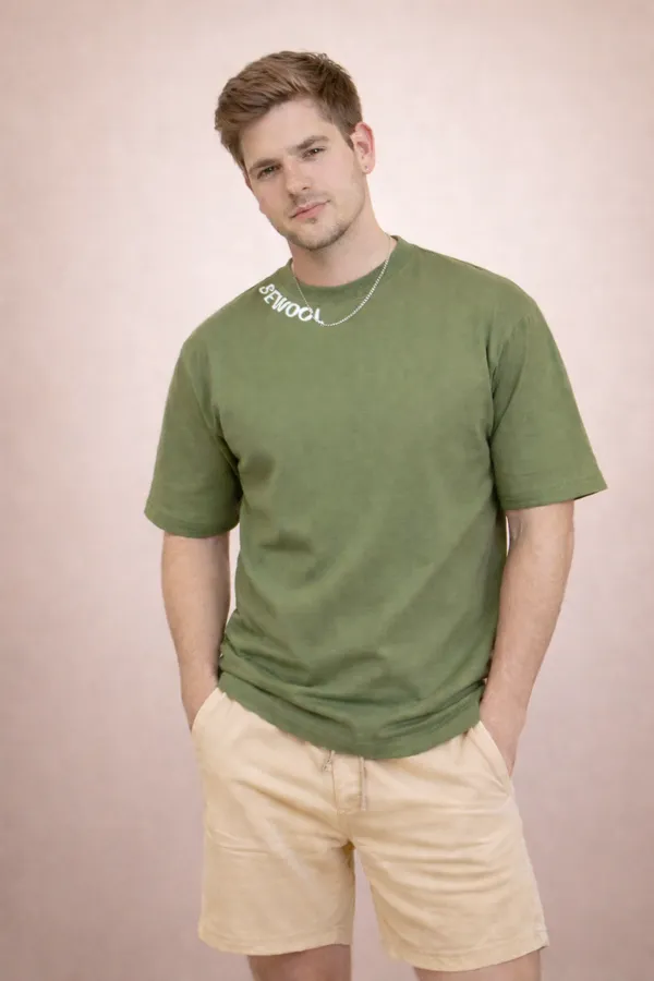 Men’s_Olive_Green_Crew_Neck_T-Shirt_–_Minimal_Streetwear_Essential