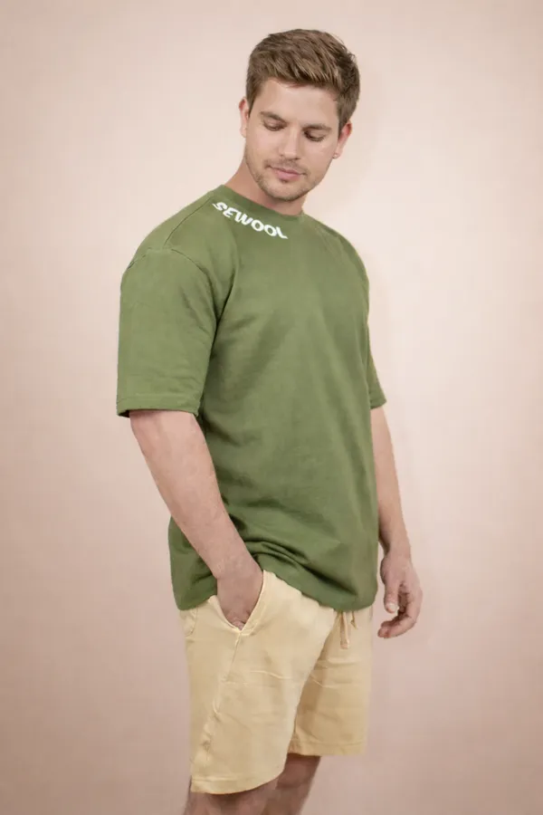 Men’s_Olive_Green_Crew_Neck_T-Shirt_–_Minimal_Streetwear_Essential
