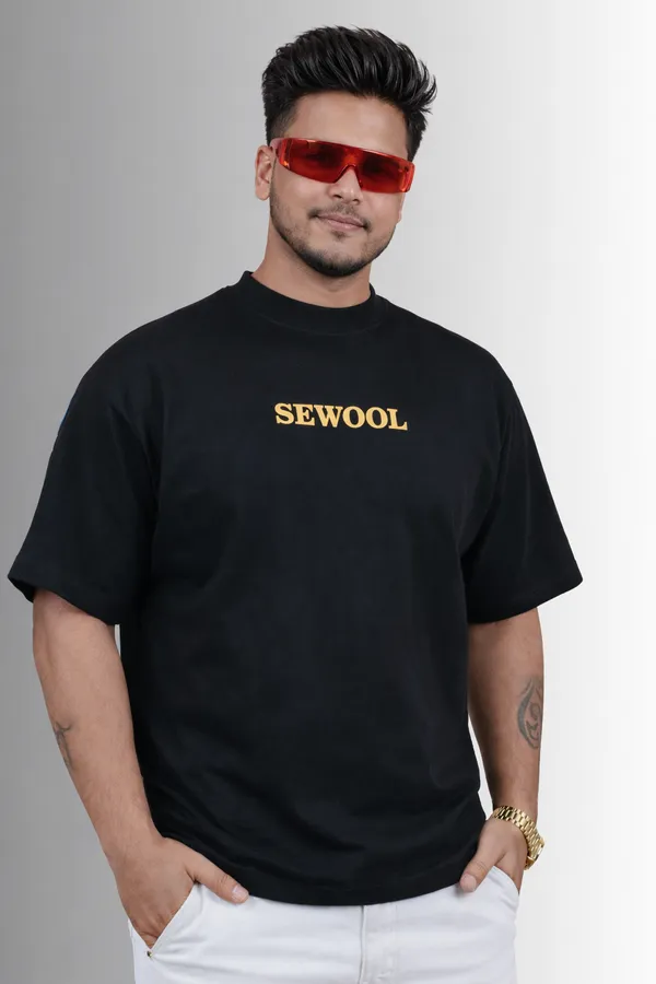 Focus_Eagle_Puff_Print_Oversized_T-Shirt_–_Black_(240_GSM_Cotton_Terry)