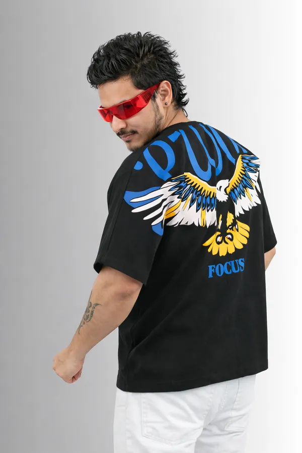 Focus_Eagle_Puff_Print_Oversized_T-Shirt_–_Black_(240_GSM_Cotton_Terry)
