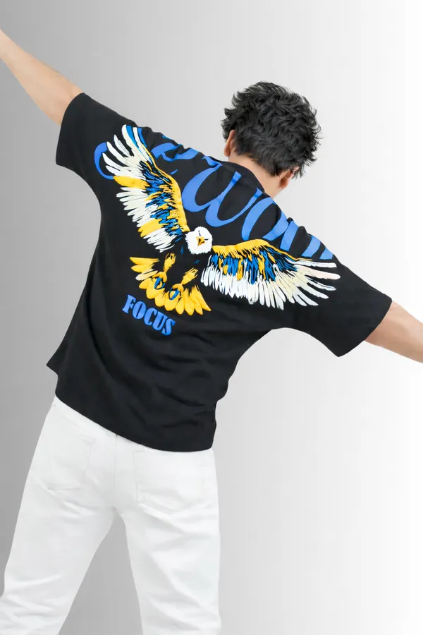 Focus_Eagle_Puff_Print_Oversized_T-Shirt_–_Black_(240_GSM_Cotton_Terry)