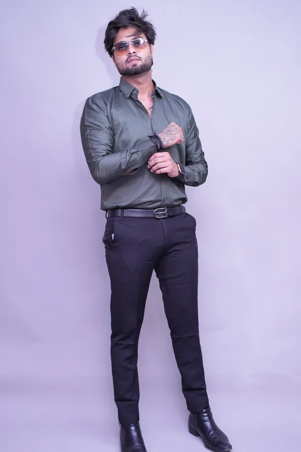 Olive_Ash_Solid_Oxford_Shirt_For_Men