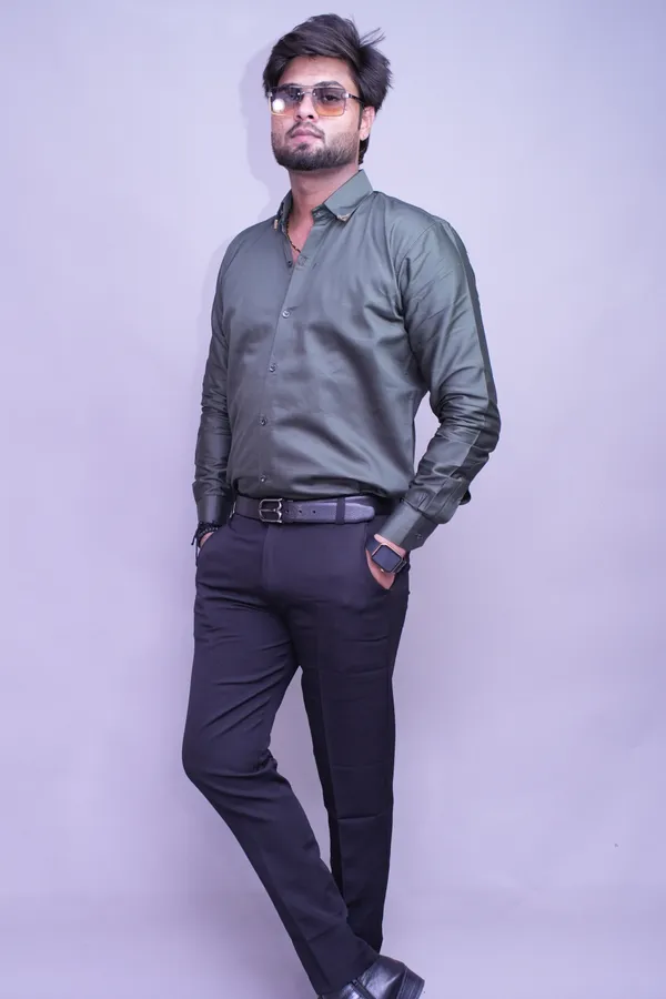 Olive_Ash_Solid_Oxford_Shirt_For_Men