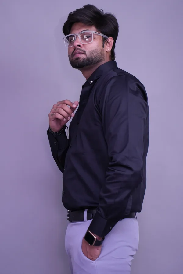 Ash_Black_Linen_Blend_Shirt_For_Men
