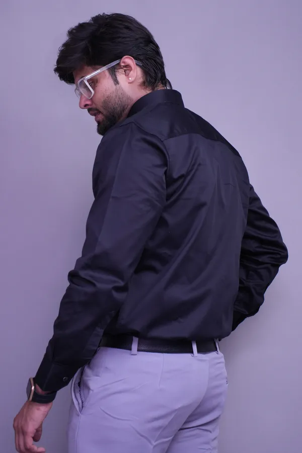 Ash_Black_Linen_Blend_Shirt_For_Men