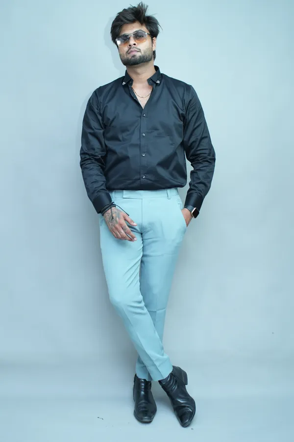 Light_Green_Regular_Fit_Textured_Trouser_For_Men
