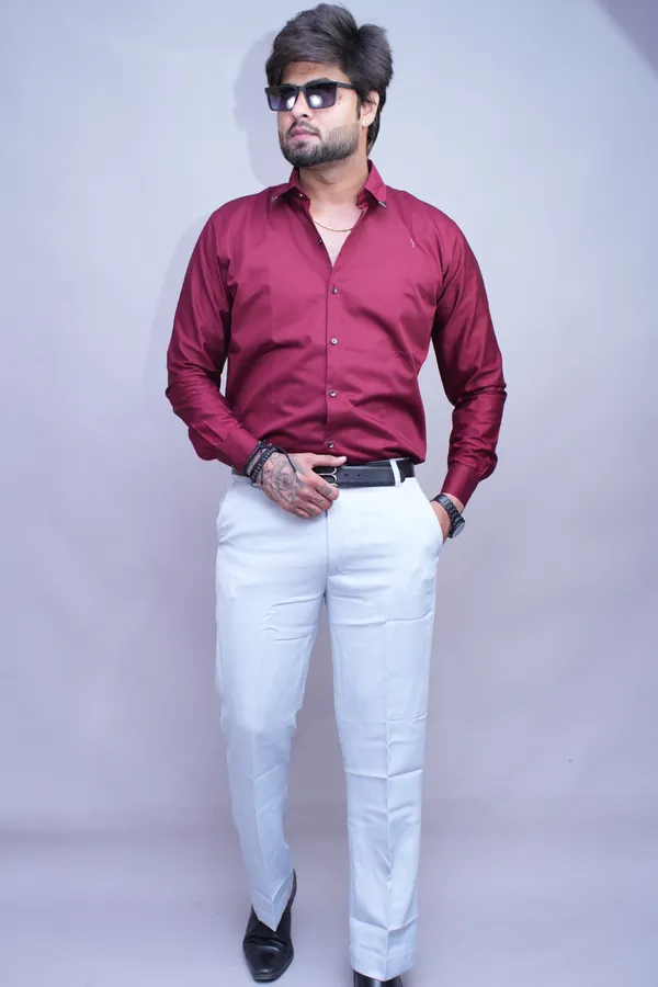 Maroon_Auburn_Linen_Blend_Shirt_For_Men