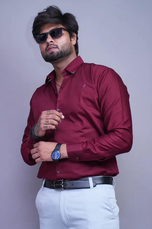 Maroon_Auburn_Linen_Blend_Shirt_For_Men