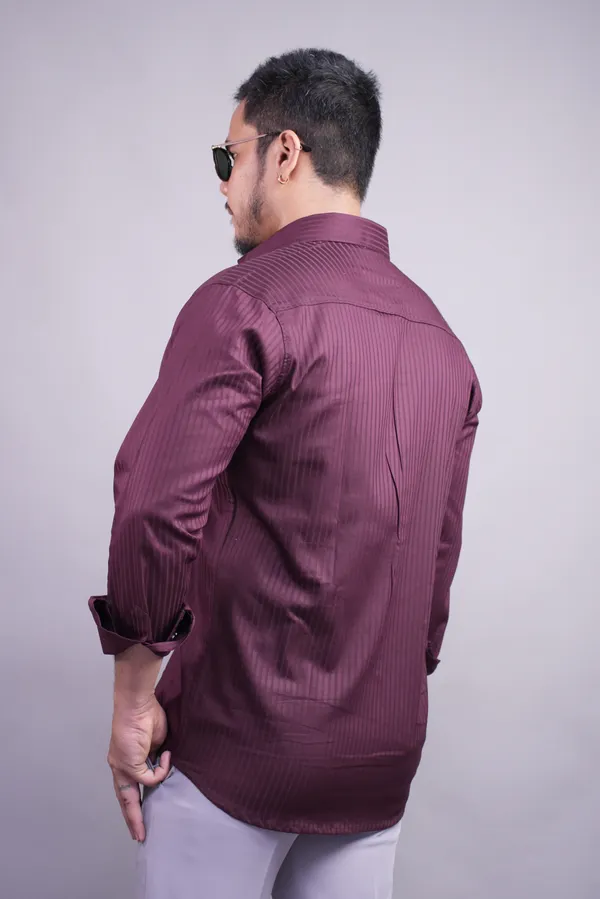 Wine_Striped_Shirt_For_Men