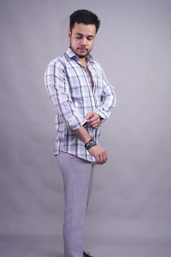 Sky_Checks_Slim_Fit_Shirt_For_Men