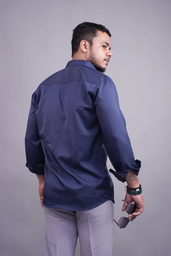 Navy_Blue_Satiny_Shirt_For_Men