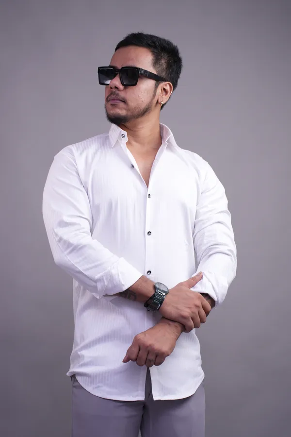 White_Classy_Striped_Shirt_For_Men