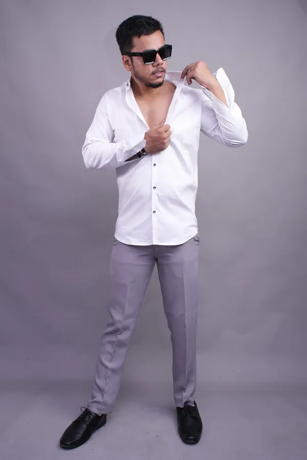 White_Classy_Striped_Shirt_For_Men