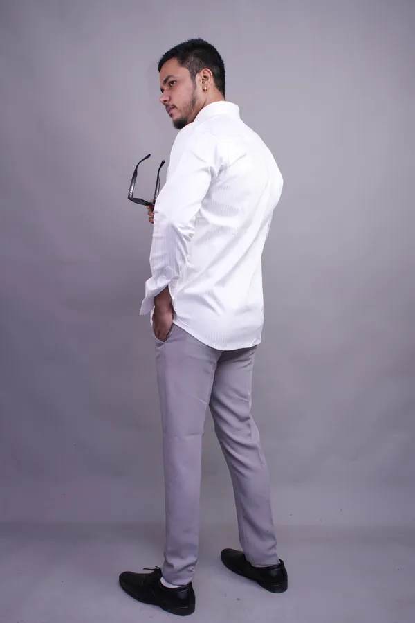 White_Classy_Striped_Shirt_For_Men