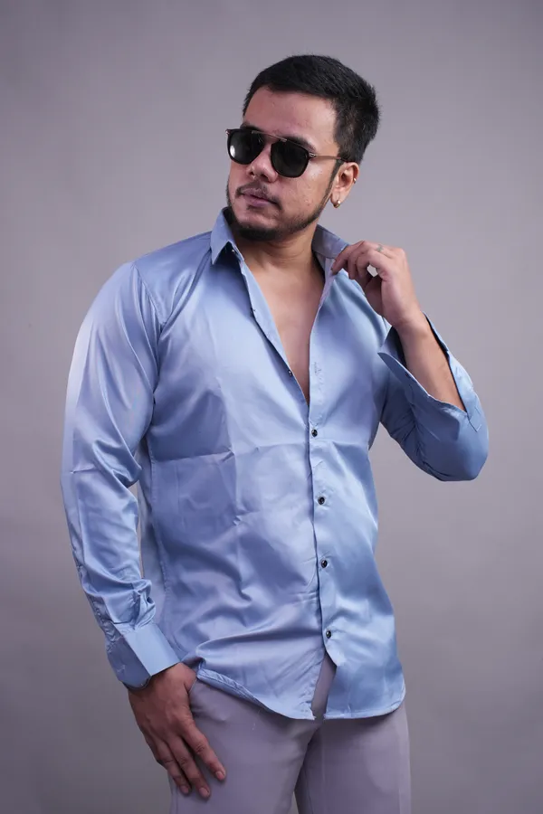 Cornflower_Mandarique_Linen_Blend_Shirt_For_Men