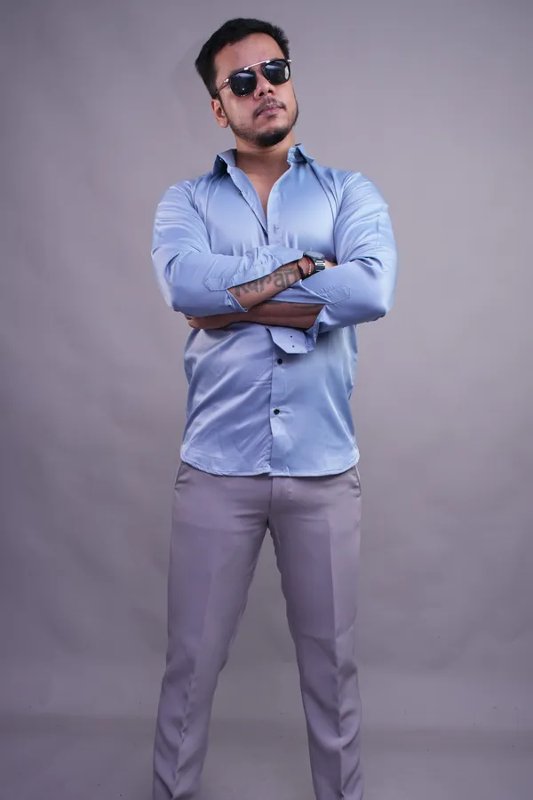 Cornflower_Mandarique_Linen_Blend_Shirt_For_Men